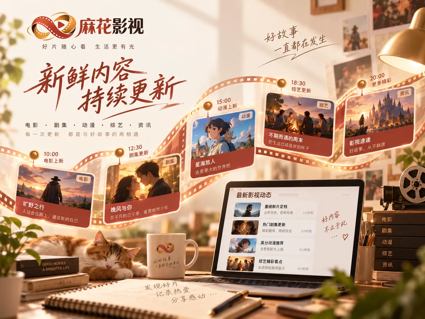 想持续关注影视更新，可以建立一条固定浏览路径